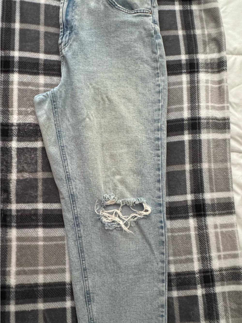 wild fable Light Blue Distressed Mom Jeans